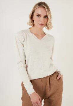 LELA Regular FitMaglioneEcru Donna Maglieria L6S21I03W-A11