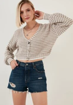 LELA Regular FitCardiganStone Donna Maglieria L6S21I04B-C11 -Lela e760bc7364884cf0a288f6ee46ea490e