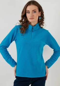 LELA Slim FitFelpa In PileTurquoise Donna Felpe L6S21J01A-K11
