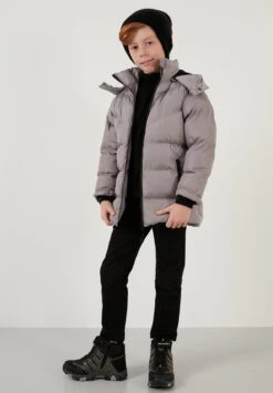 LELA Cappotto InvernaleLight Grey Bambini Abbigliamento Outwear L6S24L00O-C11