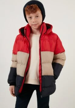 LELA Removable Hooded InflatableCappotto InvernaleRed-Stone Colored-Navy Blue Bambini Abbigliamento Outwear L6S26L000-G12 -Lela ec62f5d2bd824706bbd92b1b34b7e571