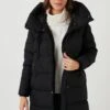 LELA Oversized Inflatable Long Cappotto InvernaleBlack Donna Cappotti L6S21U00B-Q11
