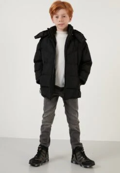 LELA Cappotto InvernaleBlack Bambini Abbigliamento Outwear L6S24L00O-Q12