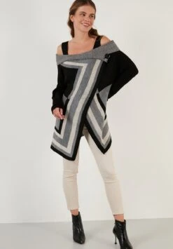 LELA Regular Fit - Cardigan - Black/Grey/Mink -Lela f037a4b4175844c6a2f6a9667b6b5d2b