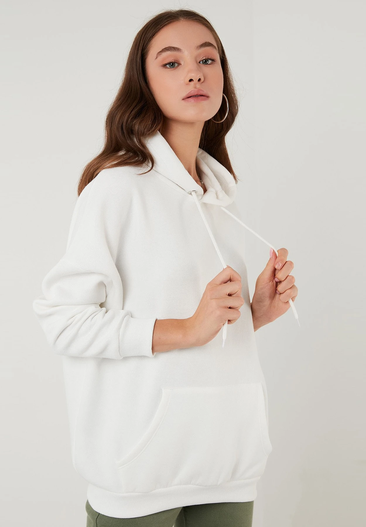 LELA Regular Fit - Felpa Con Cappuccio - Ecru 3 LELA Regular Fit - Felpa Con Cappuccio - Ecru - immagine 3