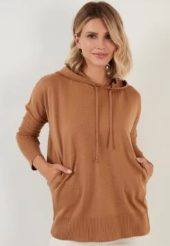 LELA Regular Fit - Felpa Con Cappuccio - Caramel -Lela f26099b56bb441c6ab4a107eec615d0a