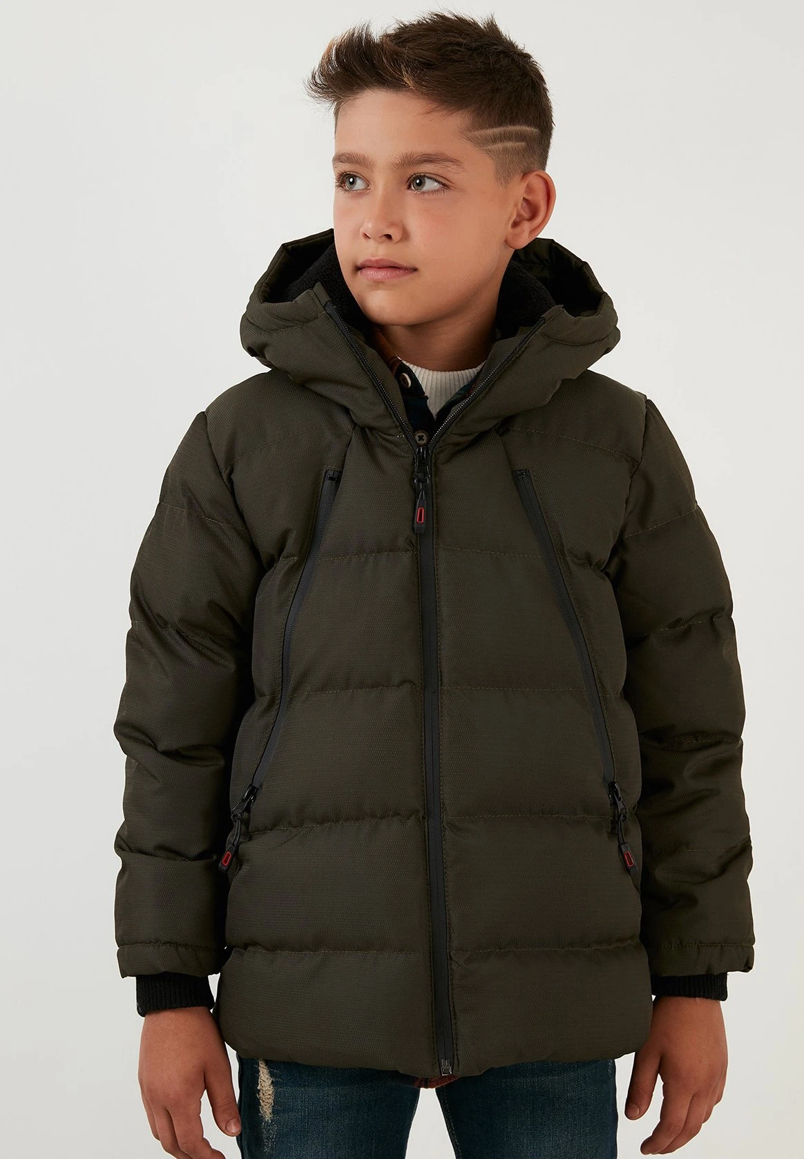 LELA Regular FitGiacca InvernaleDark Khaki Bambini Abbigliamento Outwear L6S22T00G-N11 2 LELA Regular FitGiacca InvernaleDark Khaki Bambini Abbigliamento Outwear L6S22T00G-N11 - immagine 2