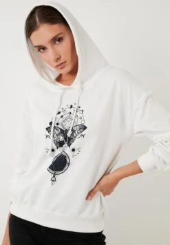 LELA Regular FitFelpa Con CappuccioWhite Donna Felpe L6S21J00T-A11 -Lela fb1f3b435e4640d9a42d2da7d0f137a0