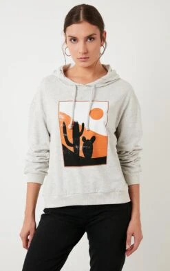 LELA Felpa Con CappuccioSnow Melange Donna Felpe L6S21J00S-C11