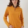 LELA Slim FitFelpa In PileMustard Color Donna Felpe L6S21J01A-E11