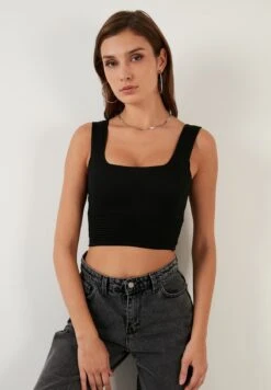 LELA Regular FitTopBlack Donna T-shirt E Top L6S21D028-Q11